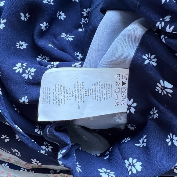 MICHAEL Michael Kors High Waist Shorts Size 6 Blue White Floral Print - Picture 10 of 11